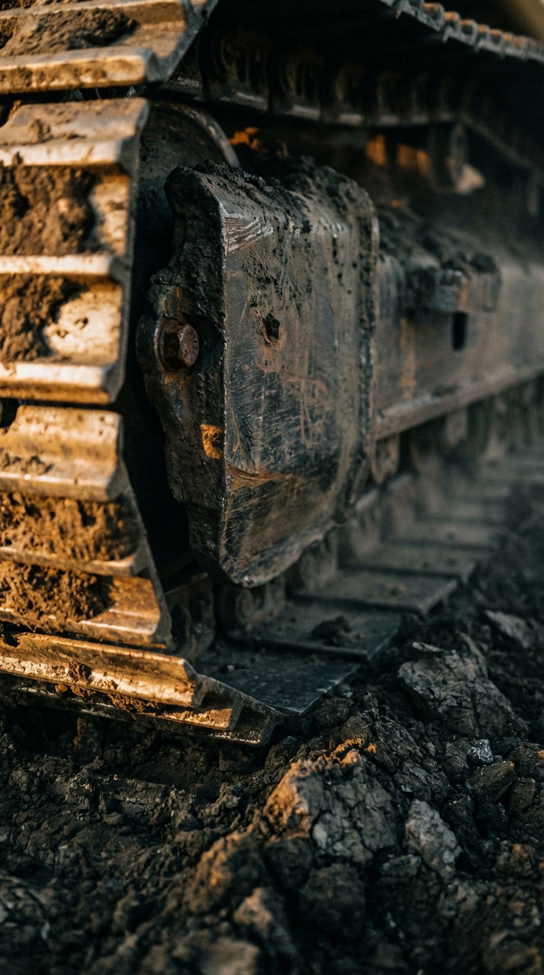 Excavator in action